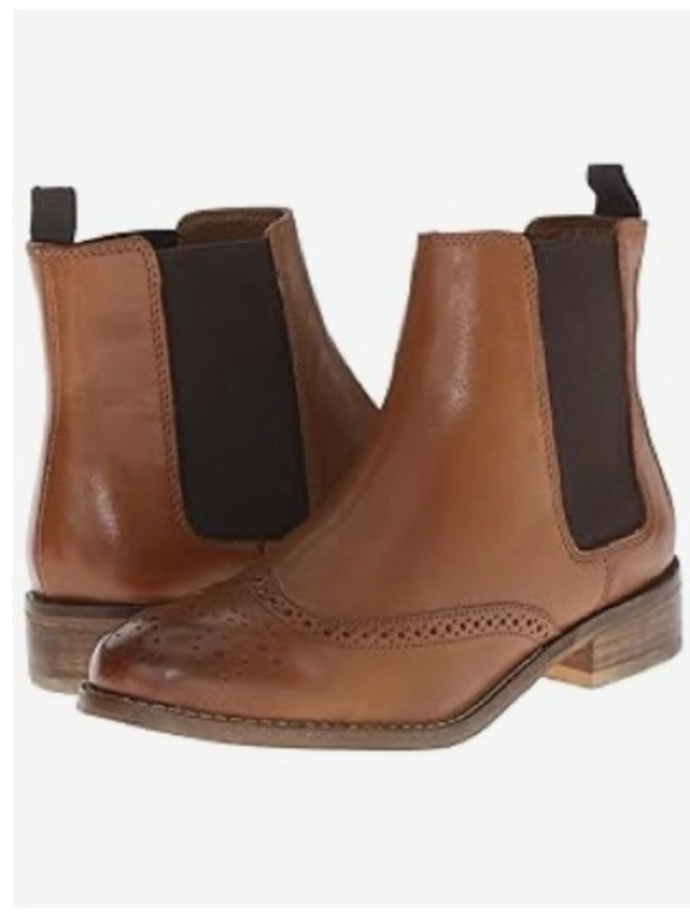 Dune London Women's Leather Chelsea Wingtip Boot